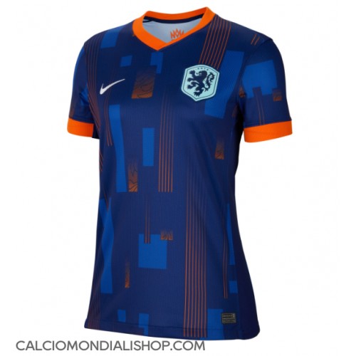 Maglie da calcio Olanda Seconda Maglia Femminile Europei 2024 Manica Corta